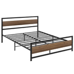 Bed Frame Queen Size Metal Base Mattress Platform Black