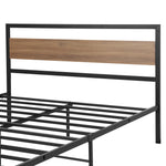 Bed Frame Queen Size Metal Base Mattress Platform Black