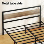 Bed Frame Queen Size Metal Base Mattress Platform Black