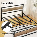 Queen Bed Frame Metal 2 Drawers 300kg | HomeAndLiving