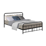 Metal Bed Frame Double Size Black