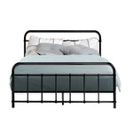 Metal Bed Frame Double Size Black