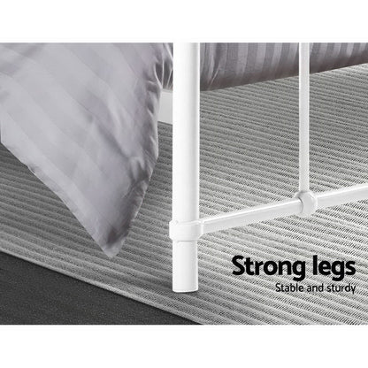 Bed Frame Metal Bed Frame LEO - Double (White)