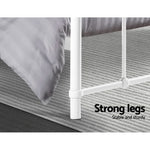 Bed Frame Metal Frames Leo - Double (White)