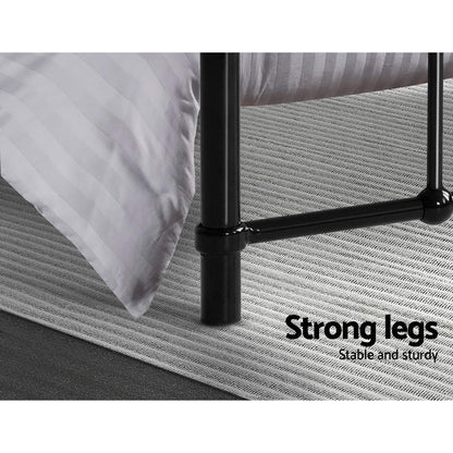 Bed Frame Metal Bed Frame LEO - King Single(Black)