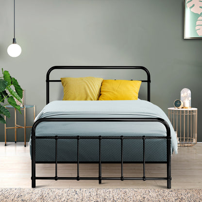 Bed Frame Metal Bed Frame LEO - King Single(Black)