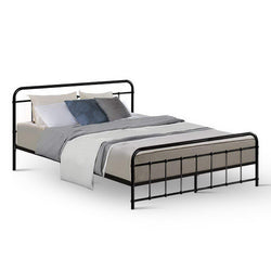Bed Frame Metal Bed Frame LEO - Queen (Black)