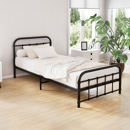 Bed Frame Metal Bed Frame LEO - Single (Black)