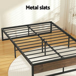 Double Bed Frame 2 Drawers Storage Metal | HomeAndLiving