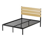 Bed Frame Double Size Metal Base Platform Foundation Black