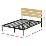 King Single/Queen Size Metal Bed Frame - Black