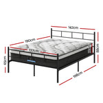 Double Bed Frame Metal Mattress Combo | HomeAndLiving