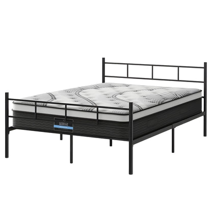Double Bed Frame Metal Mattress Combo | HomeAndLiving
