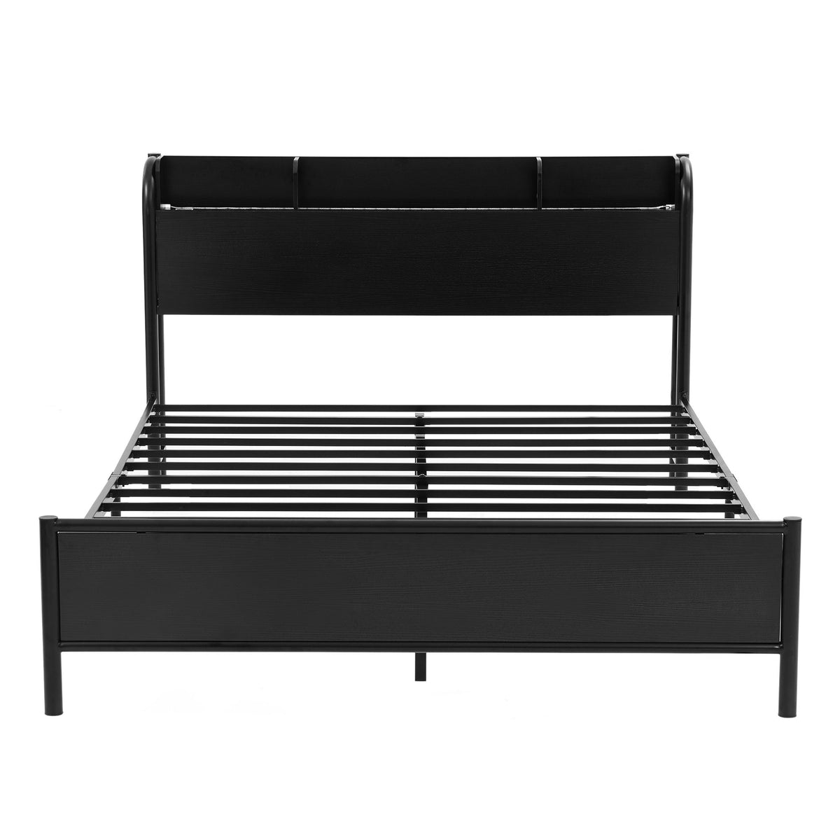 Double Bed Frame LED RGB Charging Station | HomeAndLiving - 4