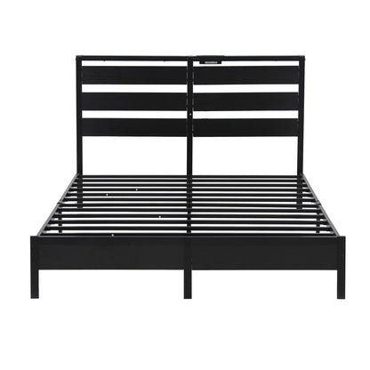 Double Bed Frame With Led Lighting 190x137cm