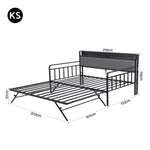 King Single Trundle Daybed LED Charging Station | HomeAndLiving