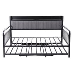 King Single Trundle Daybed LED Charging Station | HomeAndLiving