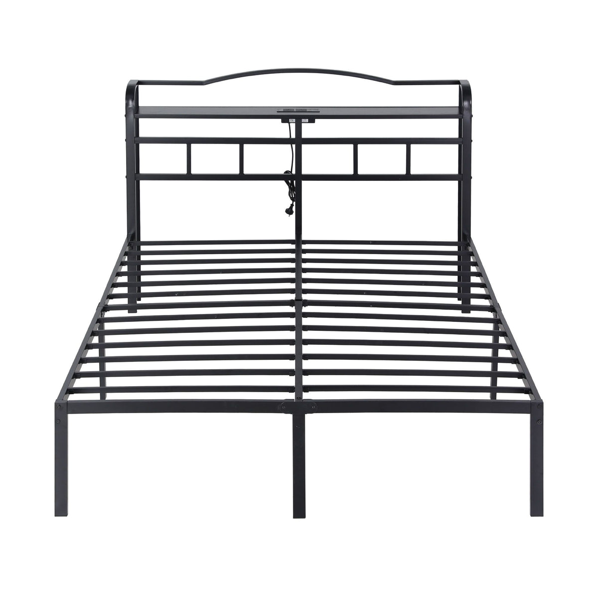 Double Bed Frame Charging Station Storage | HomeAndLiving - 3
