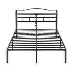 Double Bed Frame Charging Station Storage | HomeAndLiving