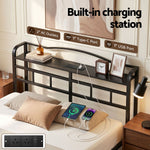 Double Bed Frame Charging Station Storage | HomeAndLiving
