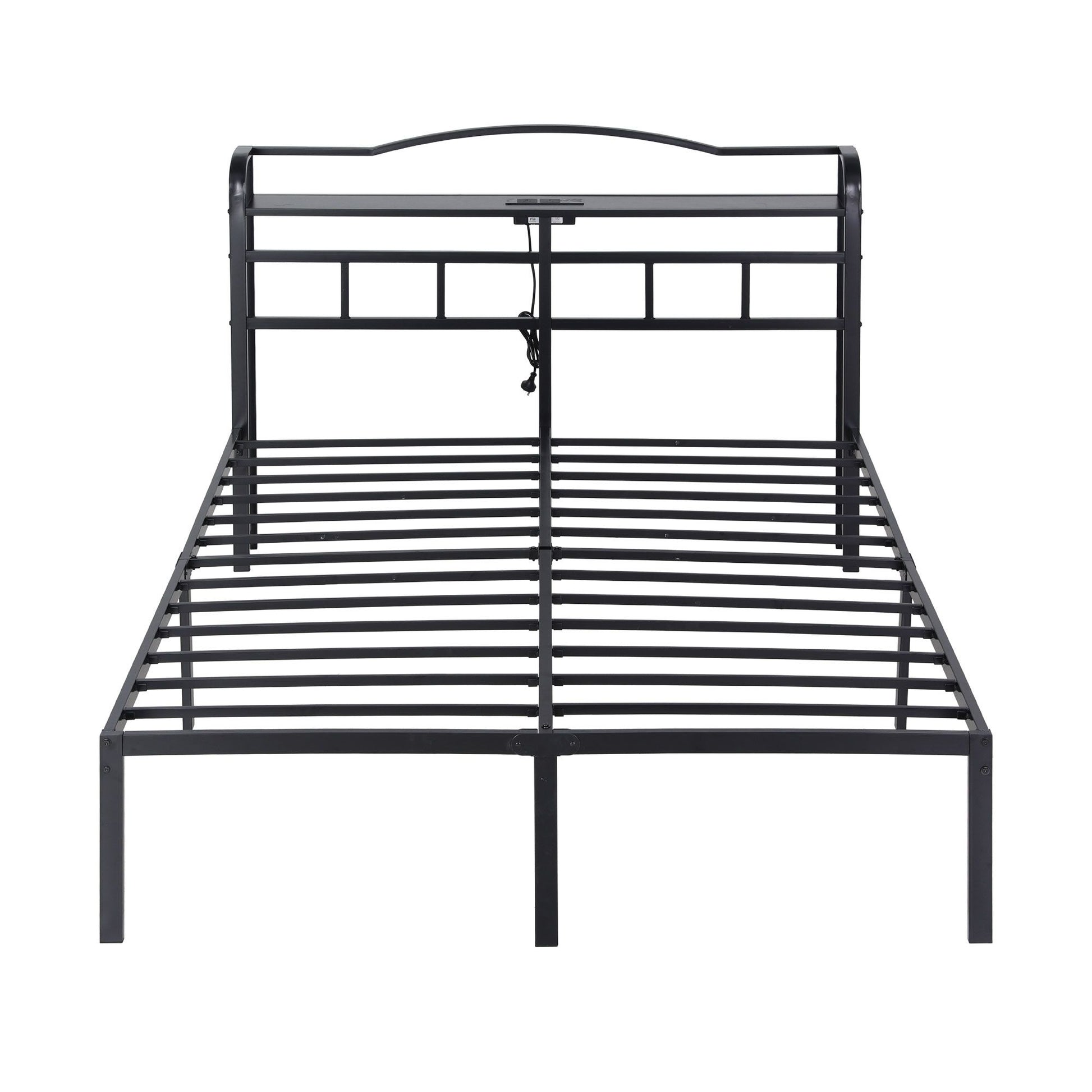 Queen Bed Frame Charging Station Storage | HomeAndLiving - 3