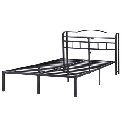 Queen Bed Frame Charging Station Storage | HomeAndLiving - 7