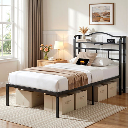 Single Bed Frame Charging Station USB Ports | HomeAndLiving