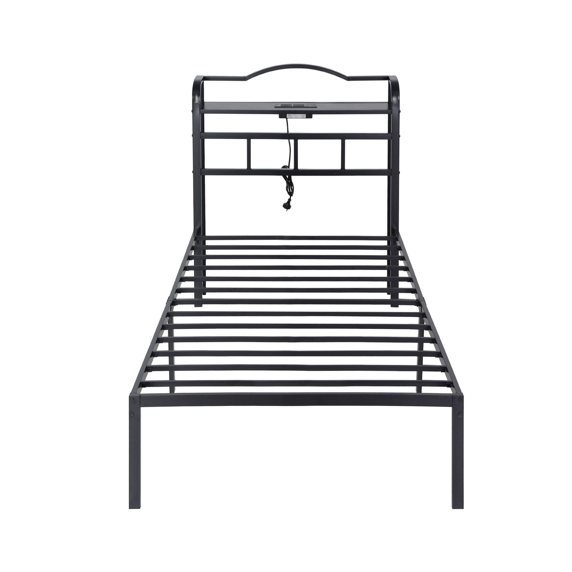 Single Bed Frame Charging Station USB Ports | HomeAndLiving - 3