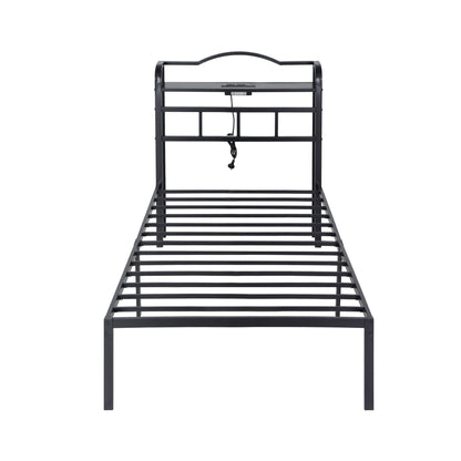 Single Bed Frame Charging Station USB Ports | HomeAndLiving - 3