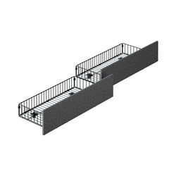 Trundle Drawers With Wheels For Bed Frame Metal Storage Grey With 2&4 Drawrs