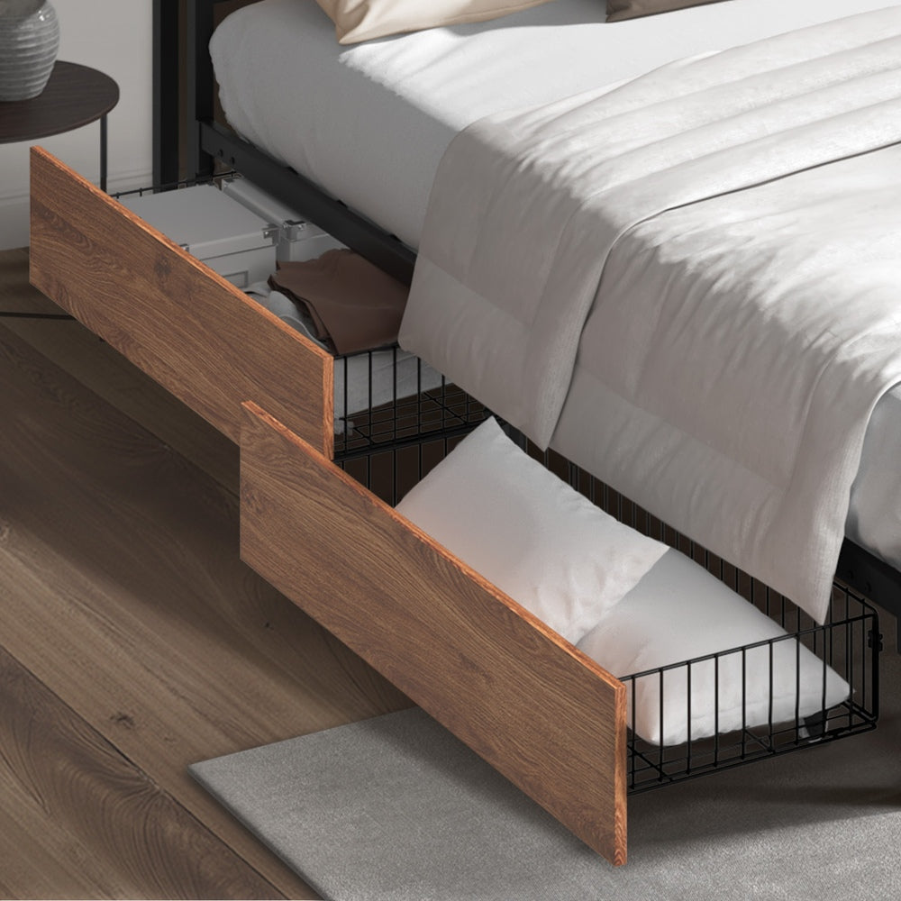 Under Bed Storage Drawers Steel Brown | HomeAndLiving