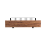 2x Bed Frame Storage Drawers with Wheels Metal Brown