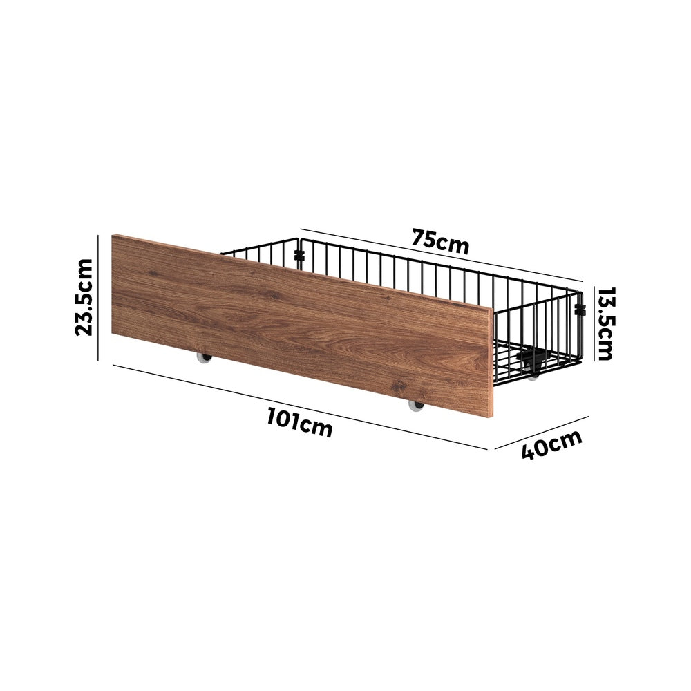 Under Bed Storage Drawers Steel Brown | HomeAndLiving