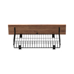 2x Bed Frame Storage Drawers with Wheels Metal Brown