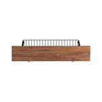 4x Bed Frame Storage Drawers with Wheels Metal Brown