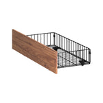 4x Bed Frame Storage Drawers with Wheels Metal Brown