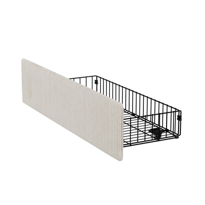 Storage Drawers With Wheels Beige 75x35x11cm