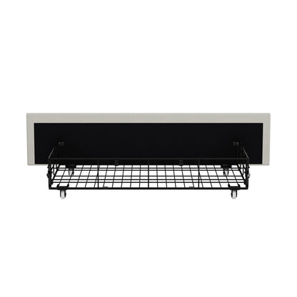 Bed Frame With Trundle Storage Metal Drawers White 2&4 Draws