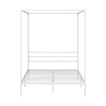 Metal Canopy Bed Frame Double White | HomeAndLiving