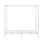 Metal Canopy Bed Frame Double White | HomeAndLiving