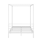 Metal Canopy Bed Frame Double White | HomeAndLiving