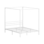 Queen Canopy Bed Frame Metal White | HomeAndLiving