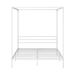 Queen Canopy Bed Frame Metal White | HomeAndLiving