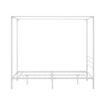 Queen Canopy Bed Frame Metal White | HomeAndLiving