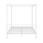 Queen Canopy Bed Frame Metal White | HomeAndLiving