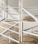Queen Canopy Bed Frame Metal White | HomeAndLiving