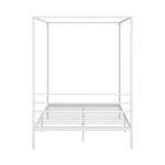 Metal Canopy Bed Frame Double/Queen/Single Size White