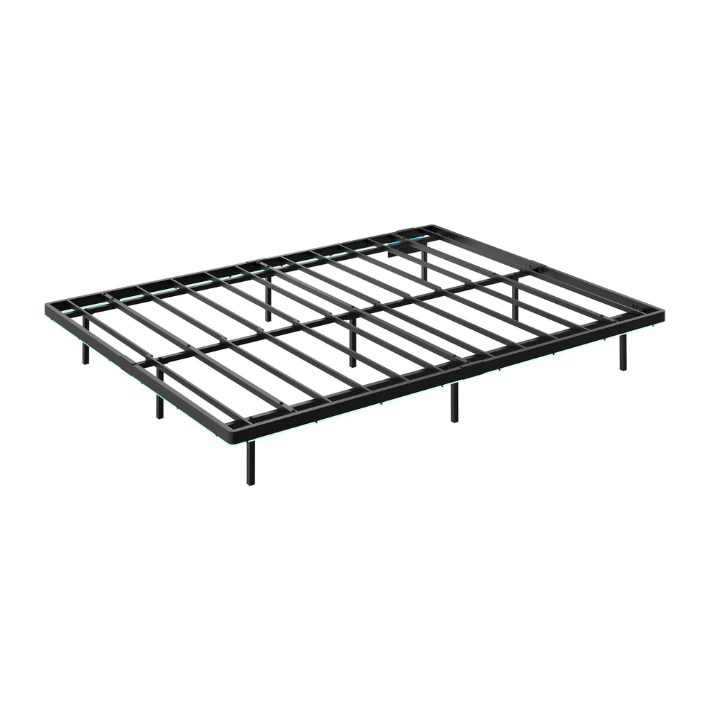 Metal Bed Frame With LED Light 191x137x24cm