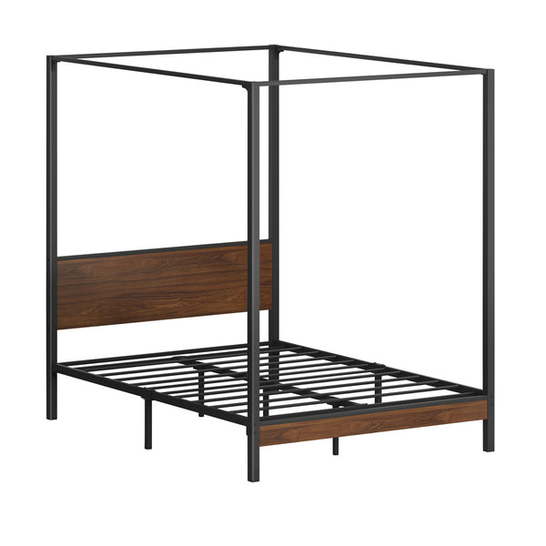  Metal Canopy Bed Frame Double/Queen Size Beds Platform