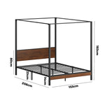 Metal Canopy Bed Frame Double/Queen Size Beds Platform